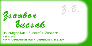 zsombor bucsak business card